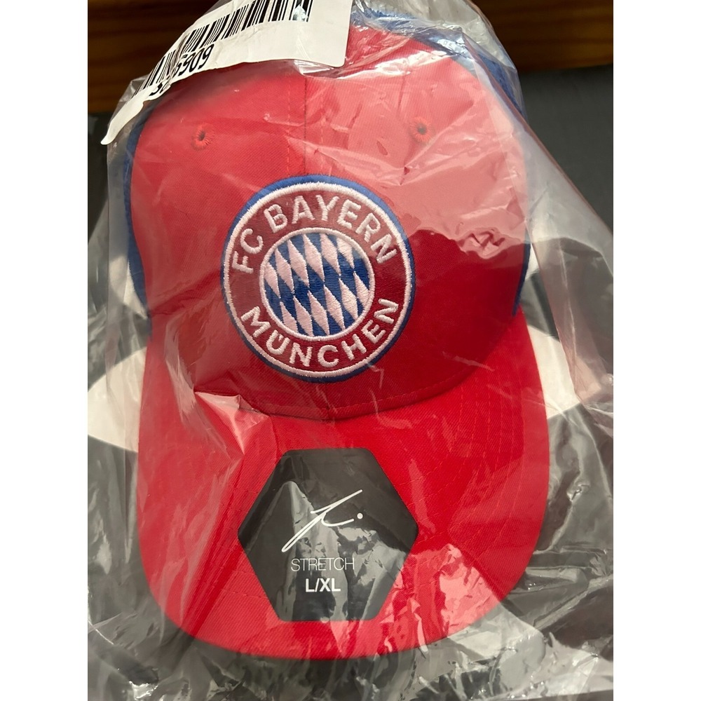 Bayern Munich Men's Cap Stretch Fit Hat Red Blue Fi Collection L/XL - Picture 5 of 5